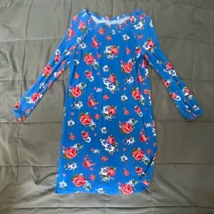 Tillys White Fawn floral long sleeve dress